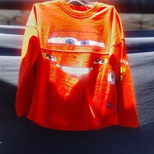Disney Kids' Orange Cars Long Sleeve Shirt